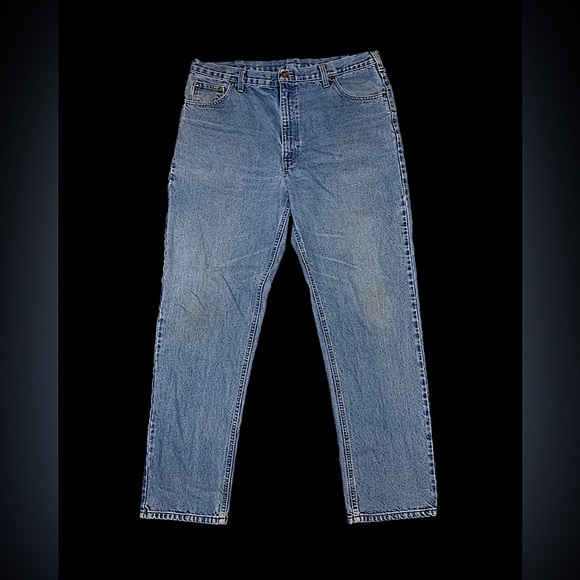 Carhartt Jeans Men’s 42x34 Blue Jeans Relaxed Fit Straight Leg - Picture 3 of 6